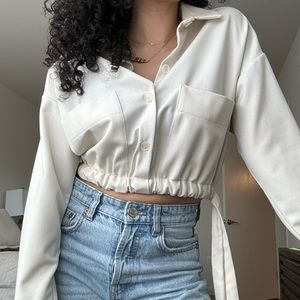 Zara Cream Crop Jacket